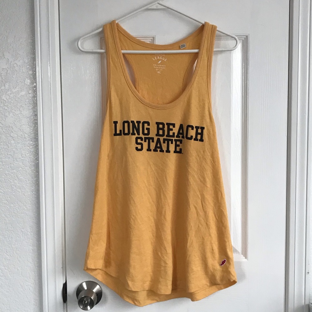 csulb yellow tank top size xl